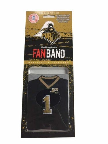 Fan Band NCAA University of Purdue Boilermakers Jersey Wristband Sweat 2-Sided