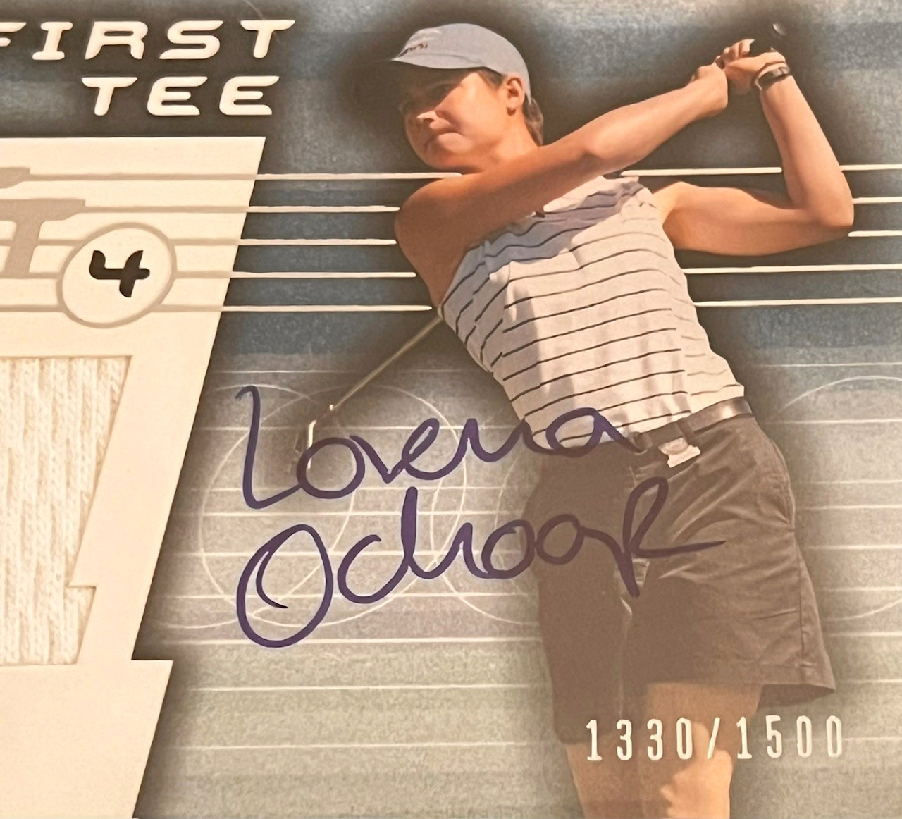 2003 SP GAME USED SHIRT LORENA OCHOA #75 ROOKIE AUTO BGS 10 – 9 LOW POP H. O. F