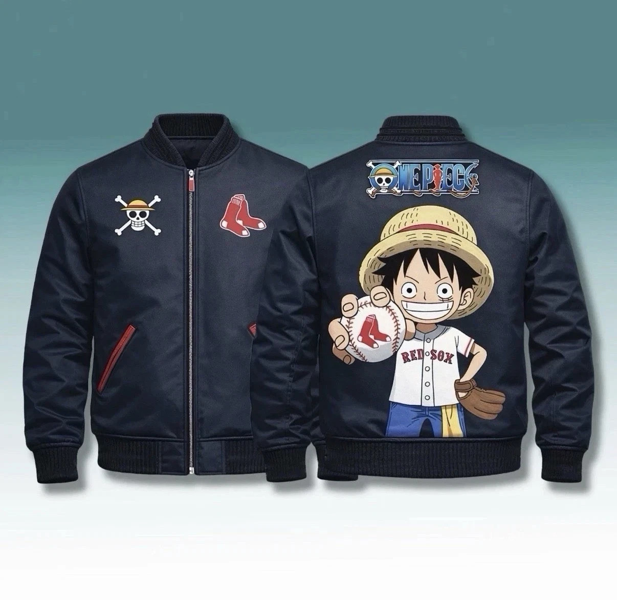 2026 Boston Red Sox One Piece Luffy Satin Jacket SGA 5/12 Size Medium *IN HAND*