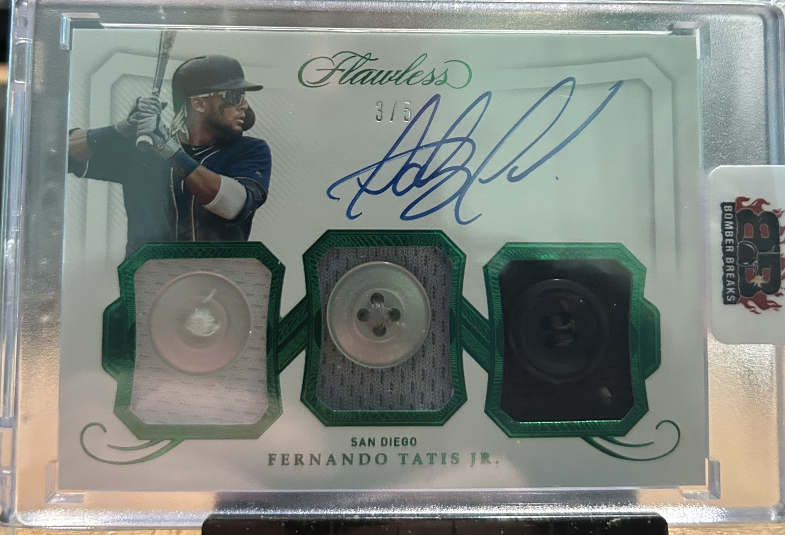 2020 Panini Flawless Fernando Tatis Jr Auto Triple Button /5 San Diego Padres