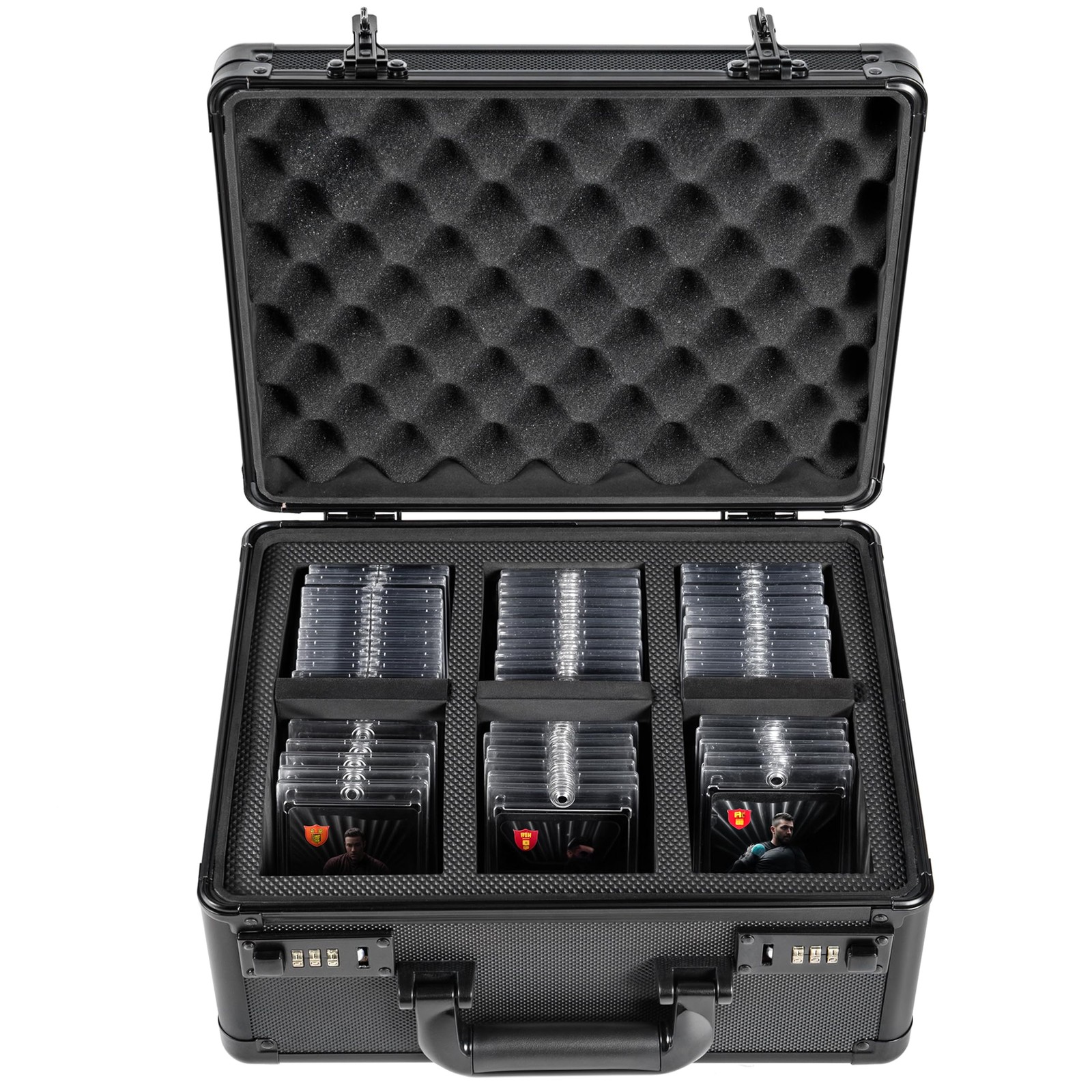 Graded Card Storage Box with Combination Lock – Waterproof Slab Carrying Case…