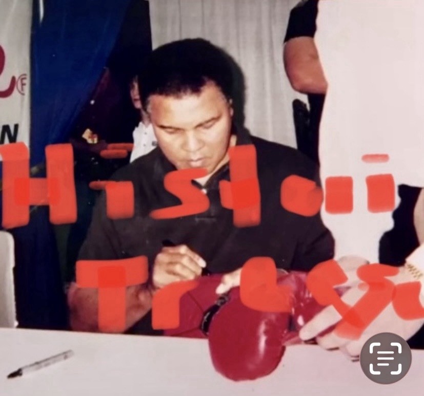 Muhammad Ali Rare Signed Authentic ￼ Boxing Speed Bag, Stacks Of Plaques Coa!