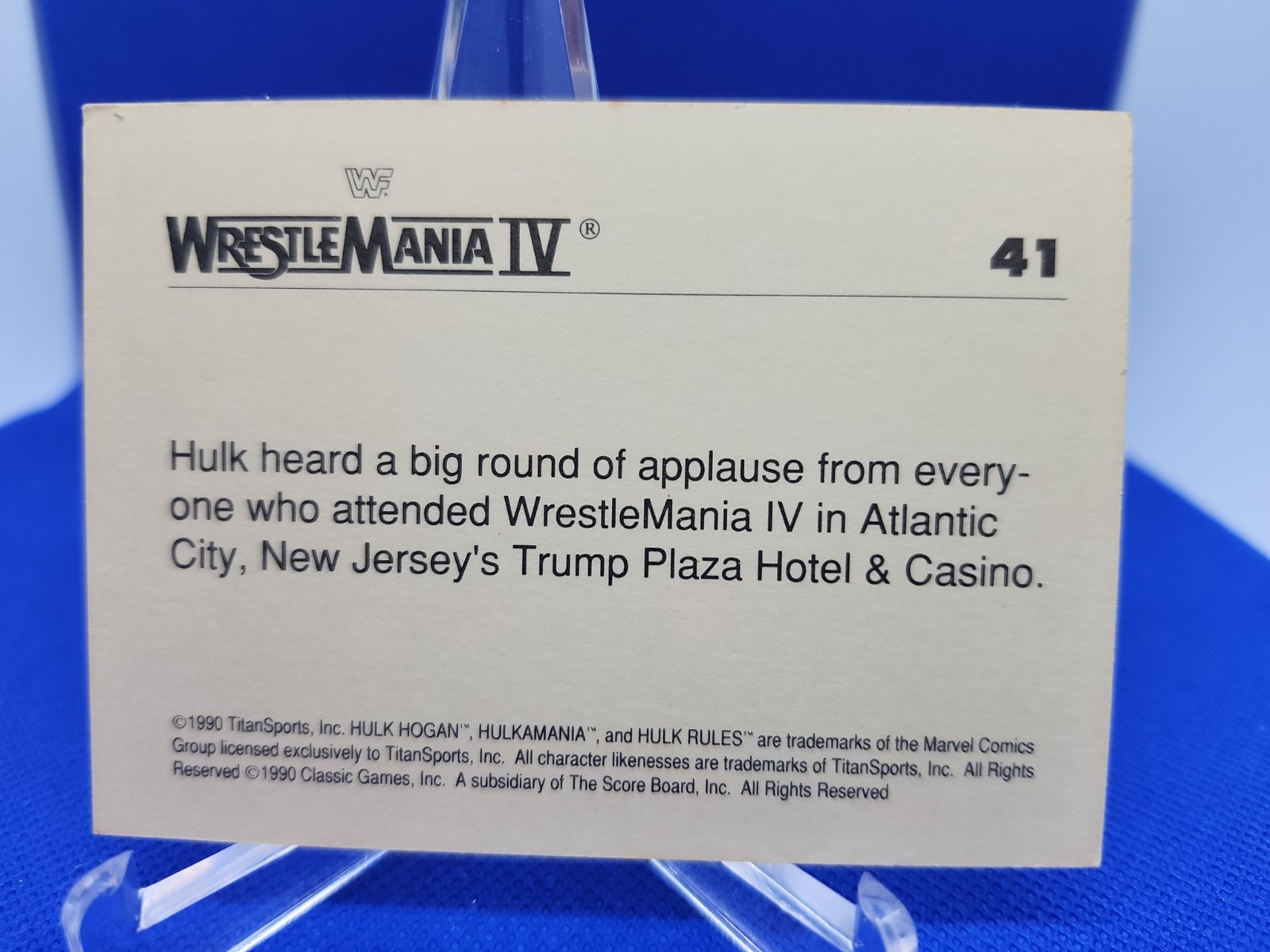 1990 Classic WWF The History of Wrestlemania – Hulk Hogan, Donald Trump #41