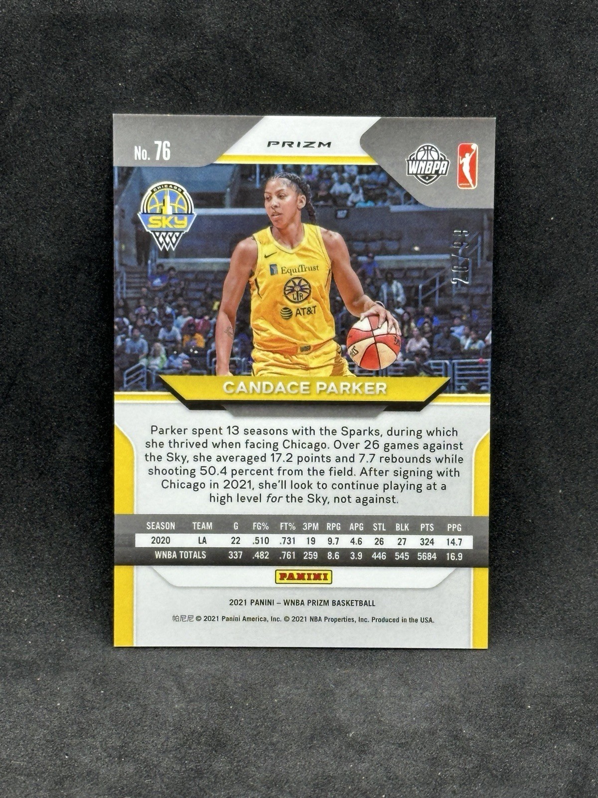 2021 Prizm WNBA #76 Candace Parker Premium Box Set Scope Prizm /99 HOF Sparks