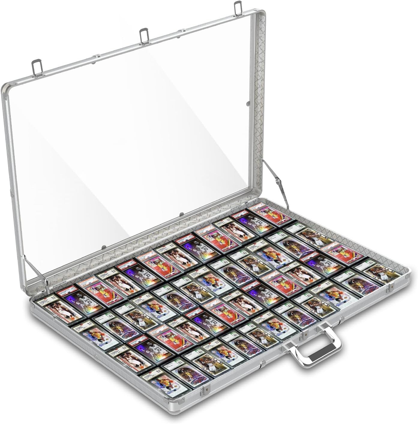 Card Display Case Large Aluminum 34″ L x 22″ W, Lockable Trading Card Case with