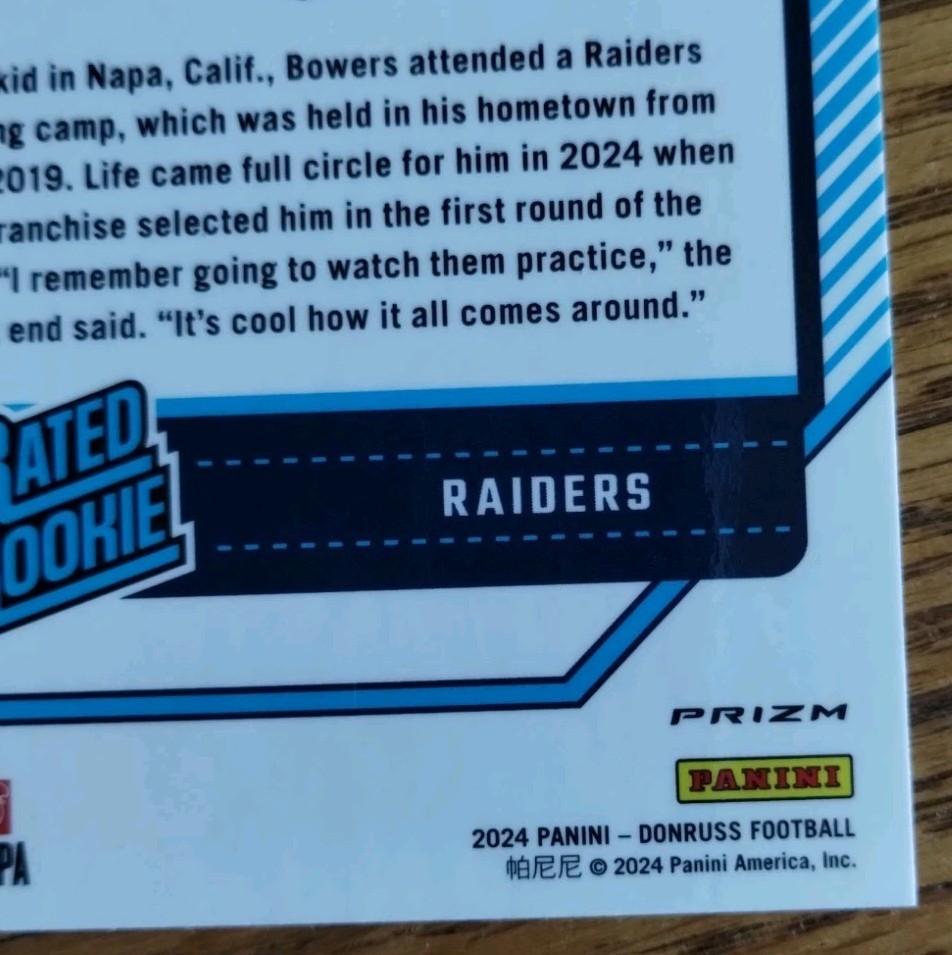 2024 Panini Donruss – Rated Rookie Brock Bowers #394 Optic Preview Red Pandora