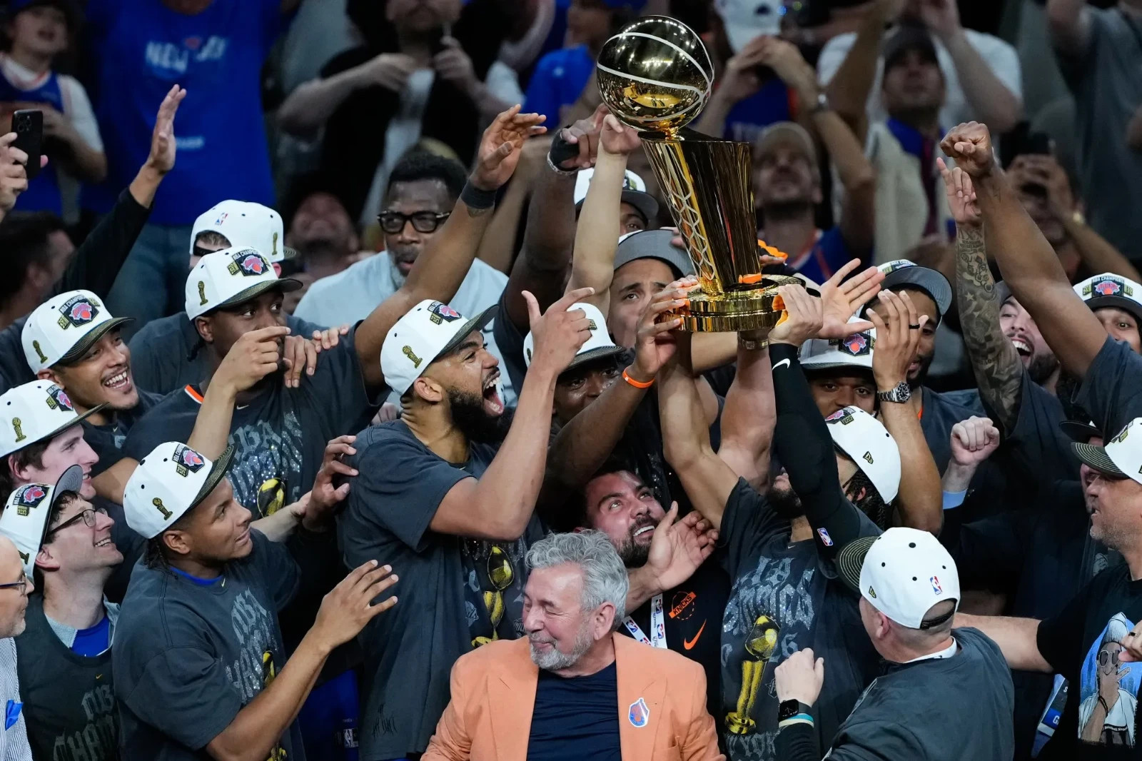 New York Knicks Nike NBA Finals Authentic Locker Room Limited On Court T-Shirt