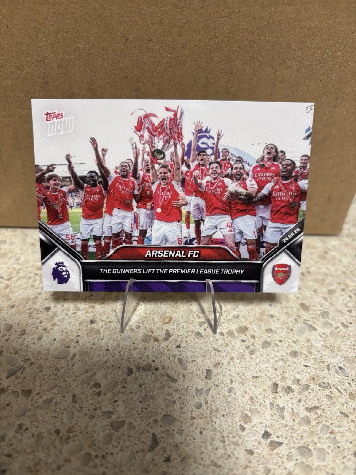 2026 Topps Now Arsenal FC #200 “The Gunners Lift The Premier League Trophy”
