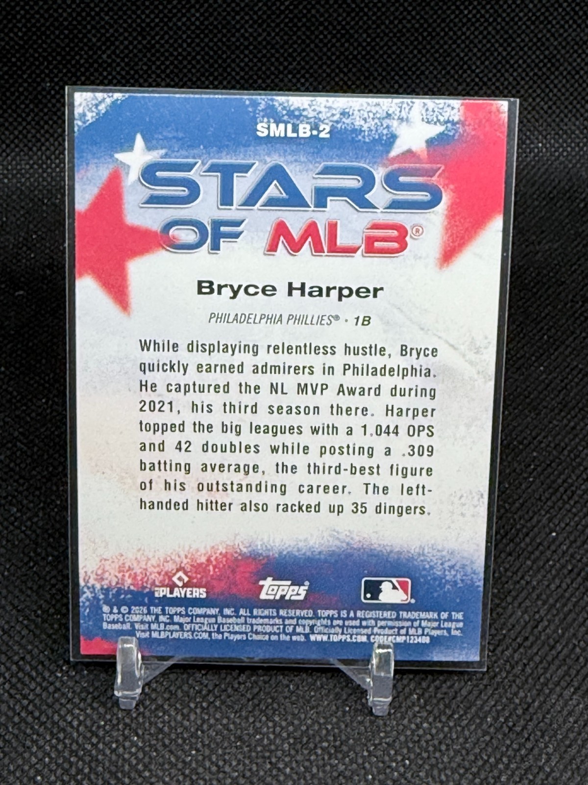 2026 Topps STARS OF MLB Bryce Harper #SMLB-2 – Philadelphia Phillies