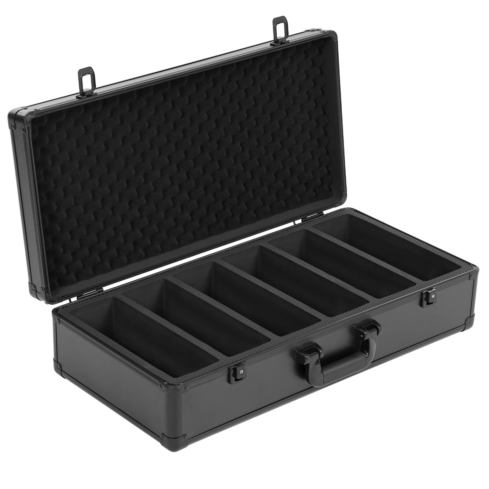 222 PSA Graded Card Storage Box 6 Slots Sports Card Holder Case w/ 2 Keys Lock