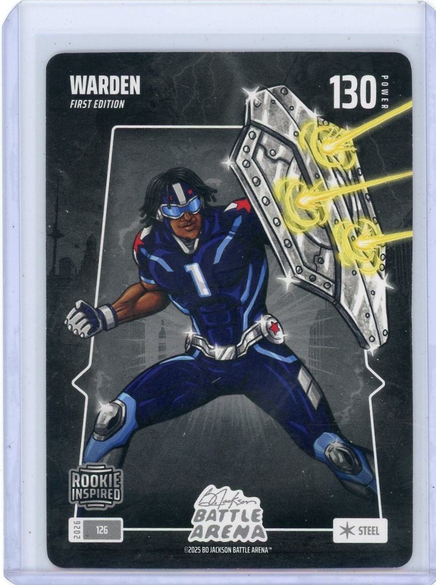 Warden Cam Ward 2026 Bo Jackson Battle Arena Steel 1st Edition #126 Rookie !