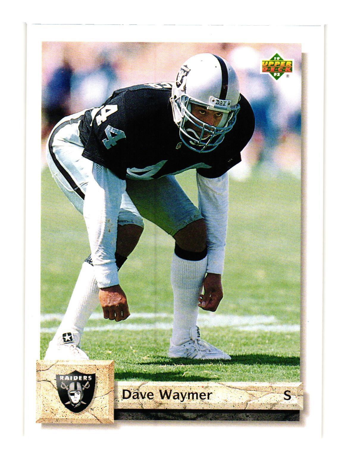 1992 Upper Deck #458 Dave Waymer Los Angeles Raiders