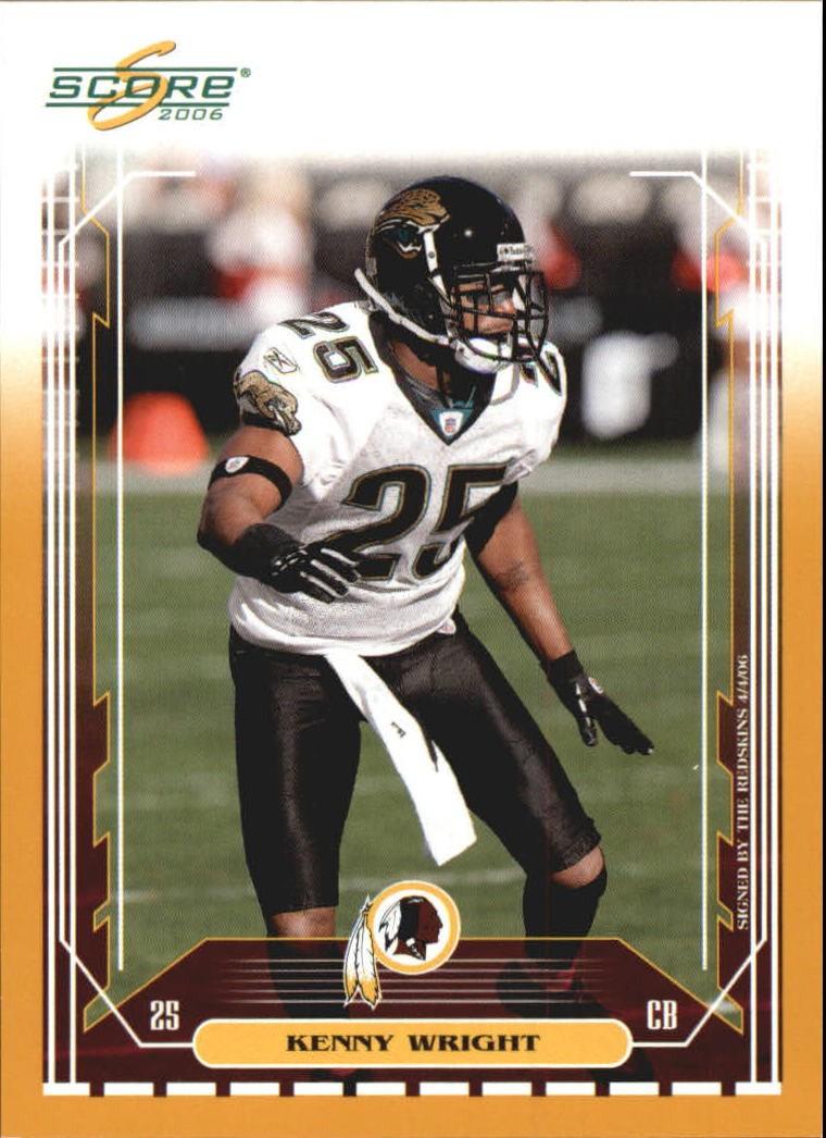 2006 Score Gold Zone #307 Kenny Wright /600 – FB