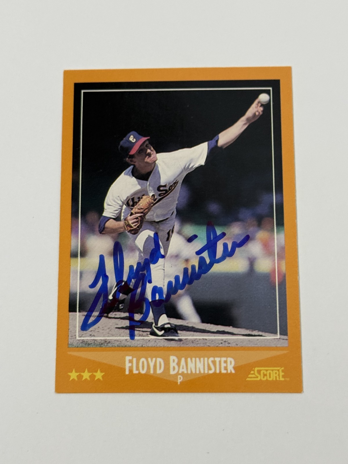 1988 Score Autographed Vintage Floyd Bannister White Sox