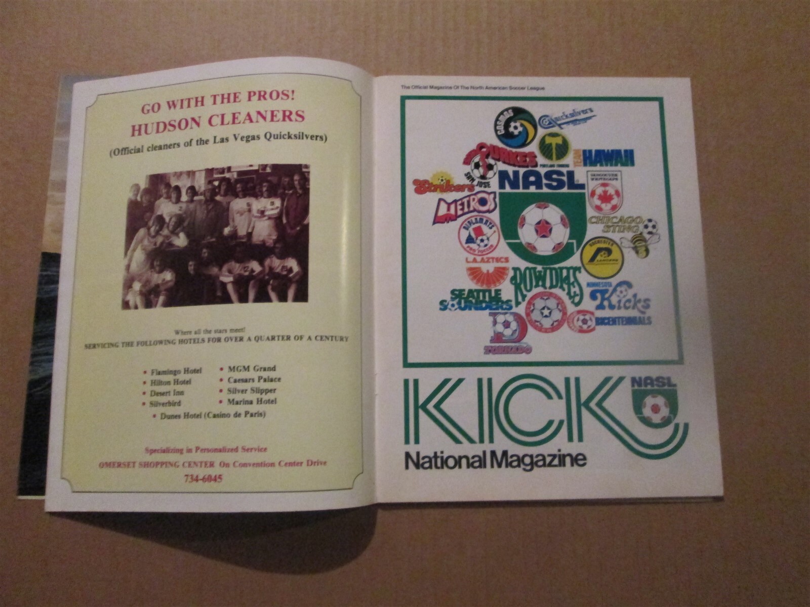 NASL Kick Las Vegas Quicksilvers Vintage Circa 1977 Team Logo Soccer Program