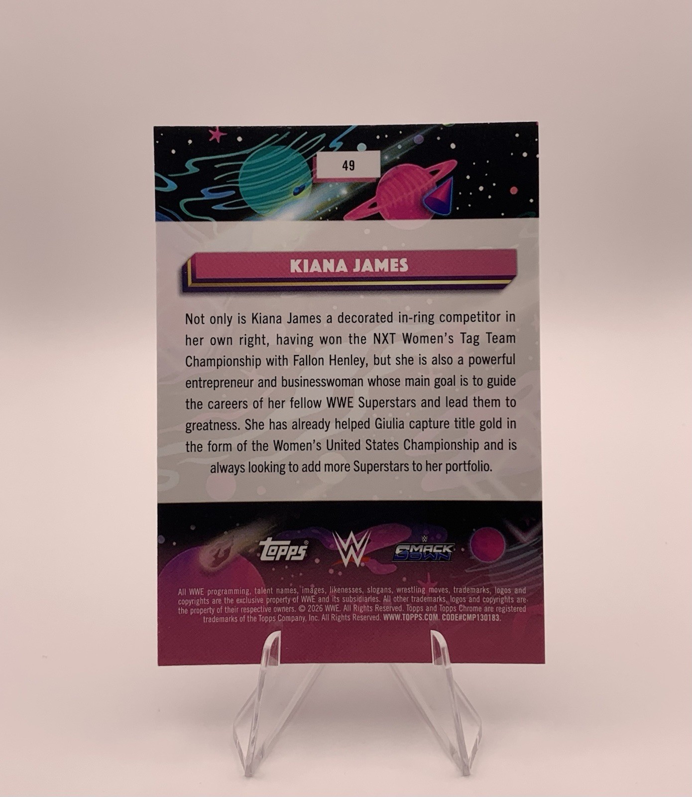 2026 Topps Cosmic Chrome WWE Kiana James Base