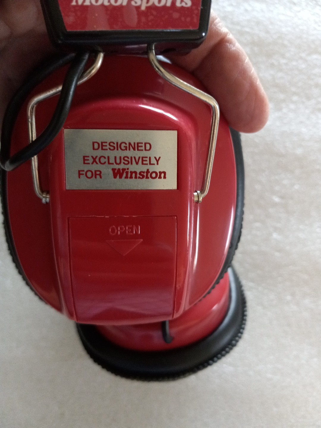 Winston Motorsports Headphone AM/FM Radio Headset Red Vintage Plz See Details