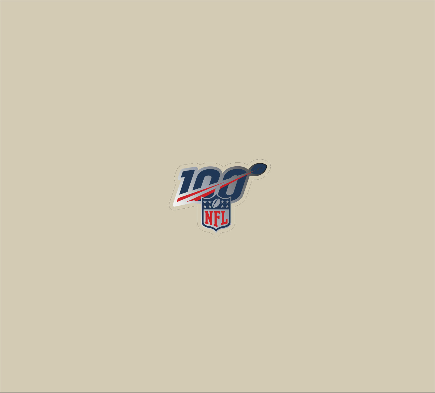 100 Anniversary Decal (Full Size) for Full Size Football Helmets