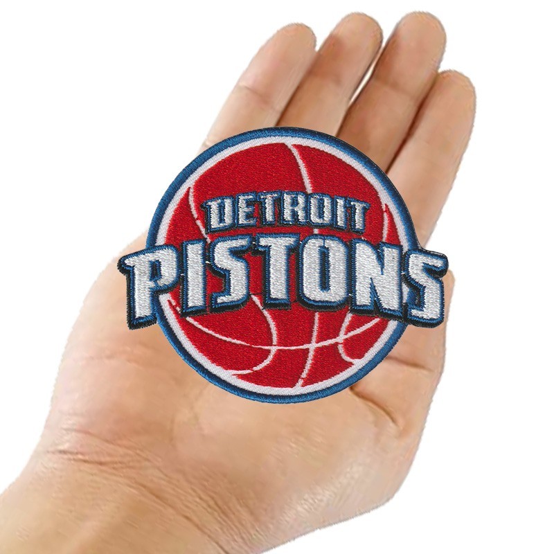 Wholesale Detroit Pistons Nation Logo Size 3.3 in x 2.8 in Sew Iron On Patches