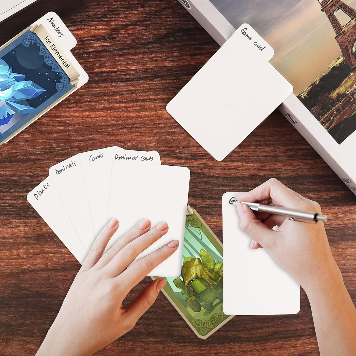 300 Pieces Trading Card Dividers, Blank Paper Card Dividers White Card Separator