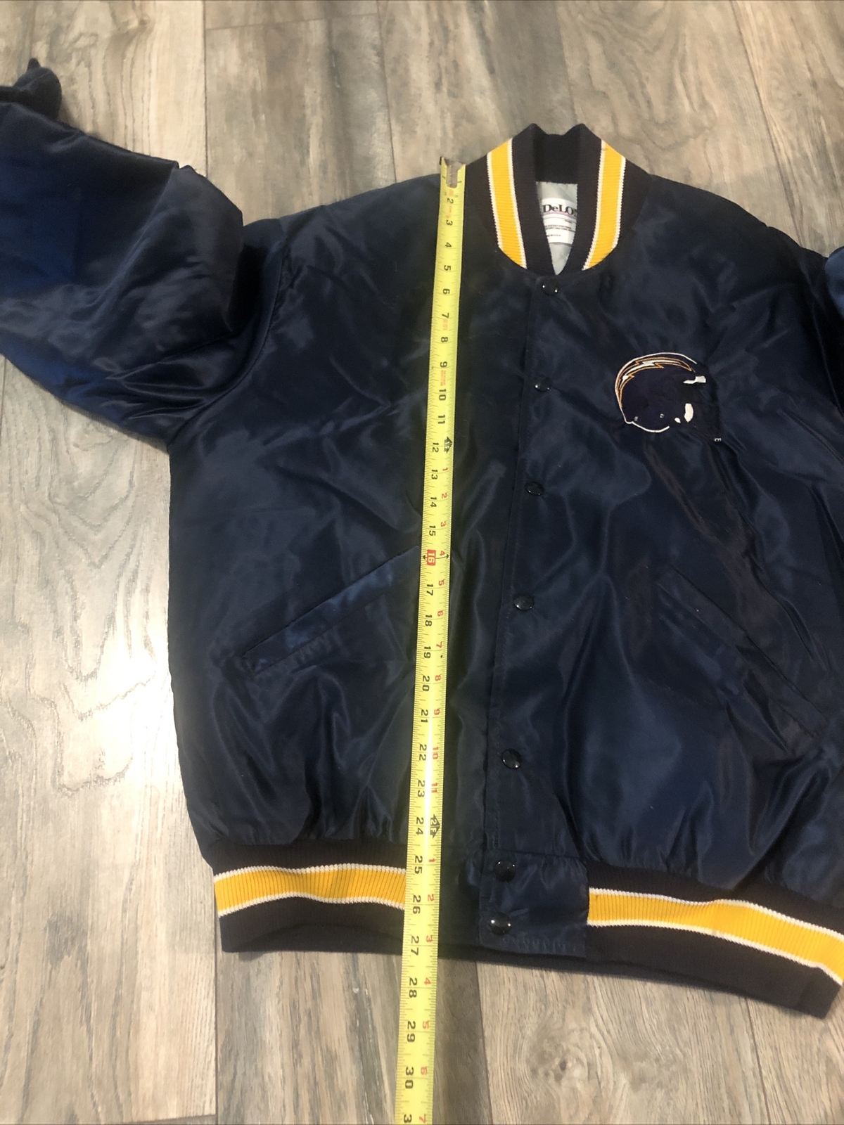 DeLong San Diego Chargers NFL Satin Jacket Double Sided Men’s XL Vintage 90s