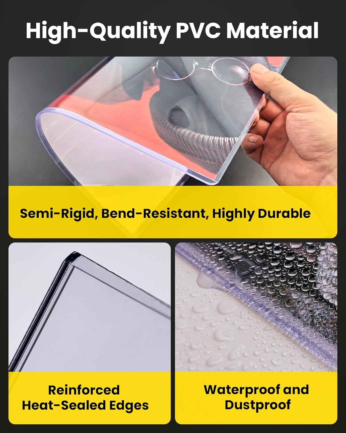 8.5 X 11 Hard Plastic Sheet Protectors – Rigid Clear Toploaders for Documents, P
