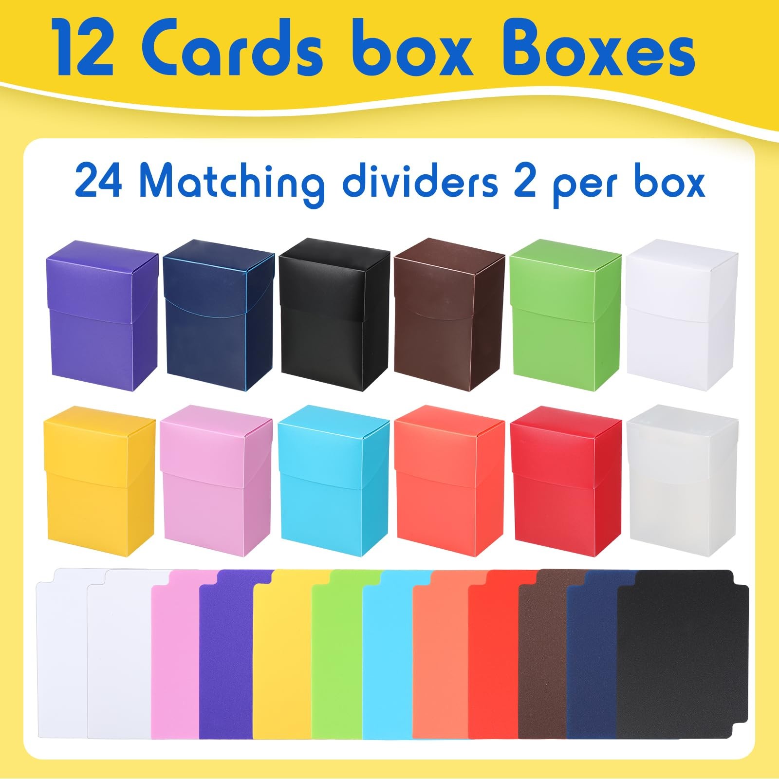 Leyndo 12 Pack Tcg Cards Deck Boxes Trading Card Storage Large Capacity