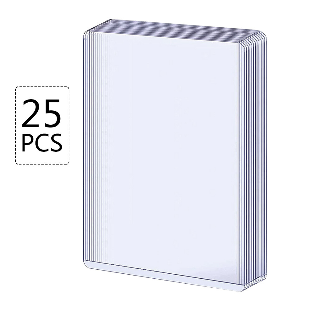 25 Platinum Protectors Clear Trading Card Sleeves Plastic Toploader Card Holders