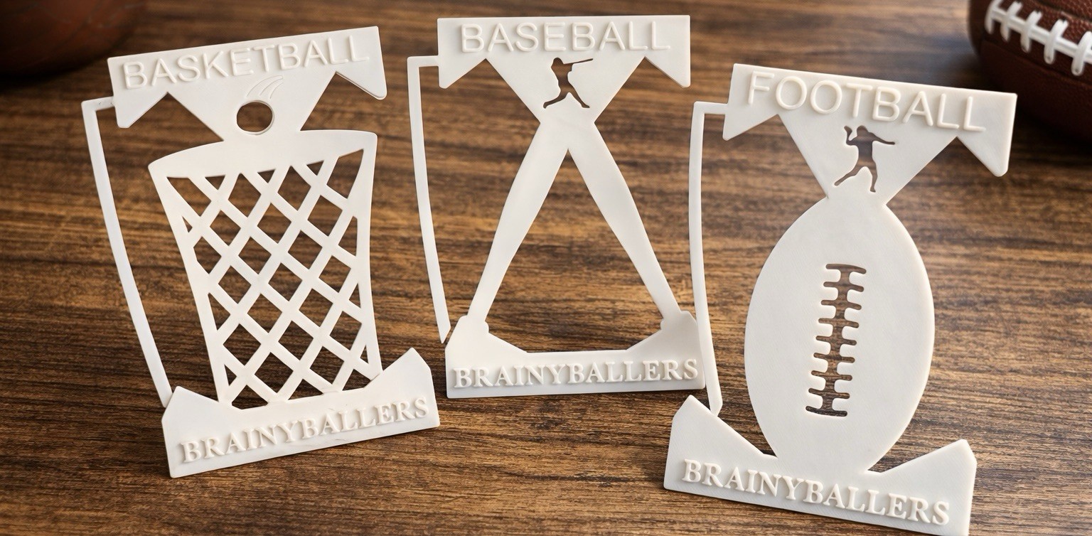 (30) PREMIUM 3-D PRINTED BASEBALL FOOTBALL + 3/4/5 ROW BOX SPORTS CARD DIVIDERS
