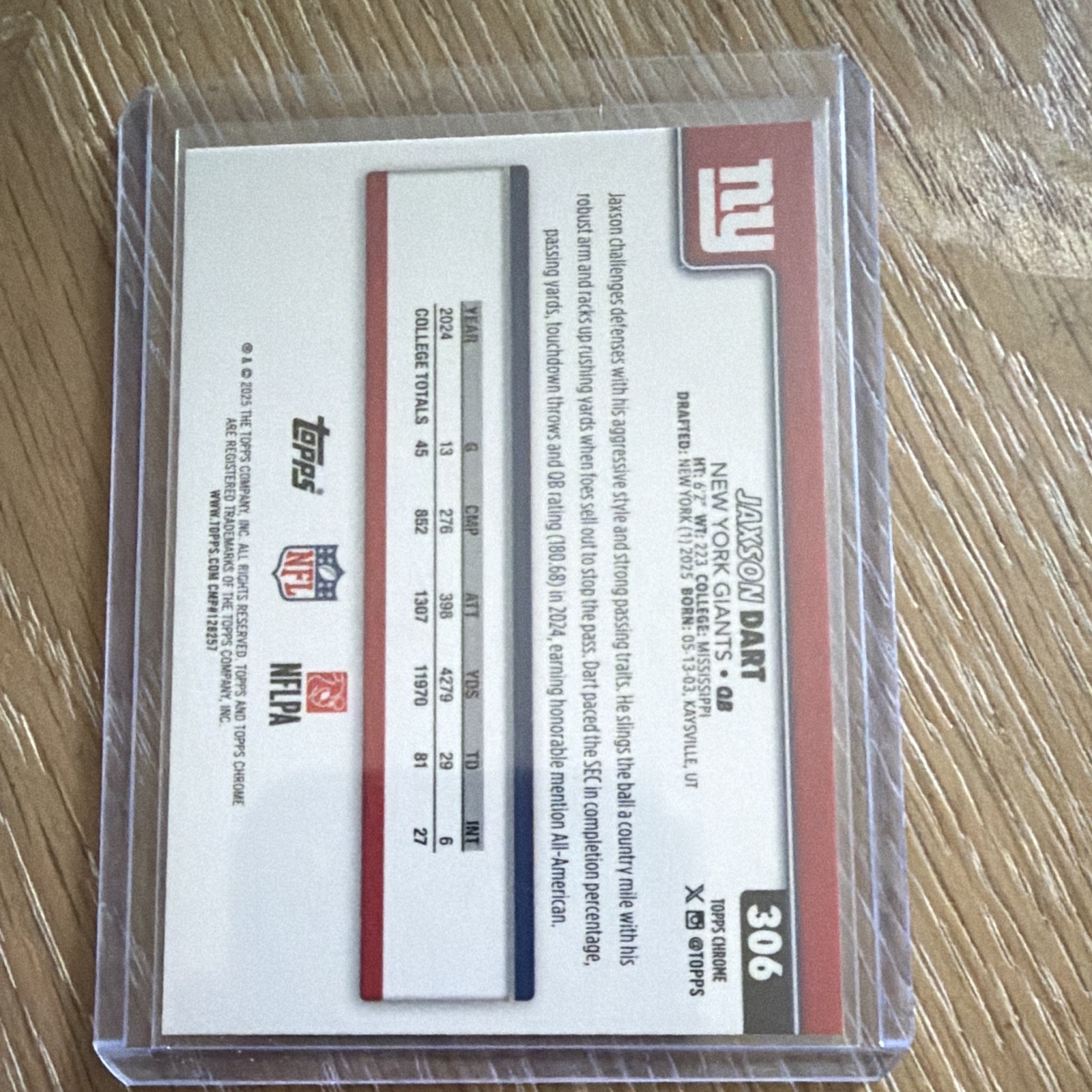 Topps chrome Jaxson dart hot pink X-fractor RC