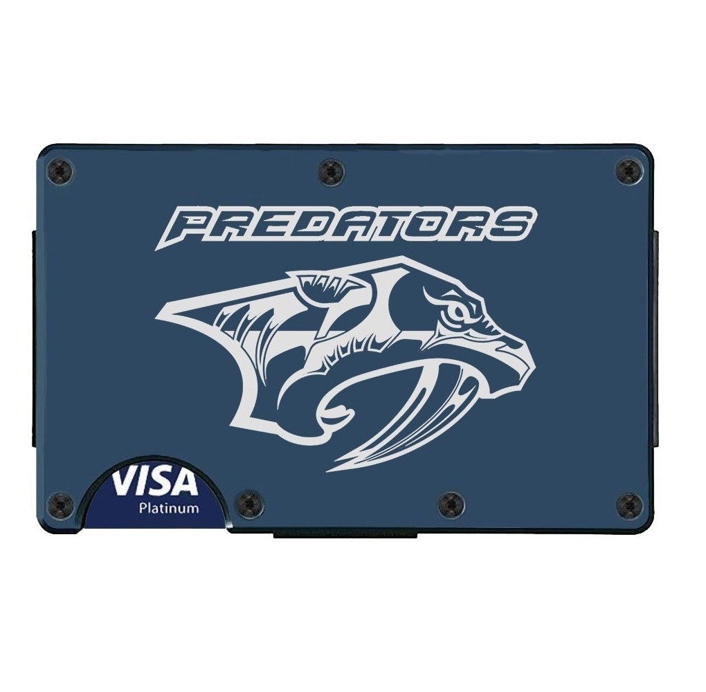 Nashville Predators Guardian Angel Titanium Carbon Fiber RFID Blocking Wallet D7