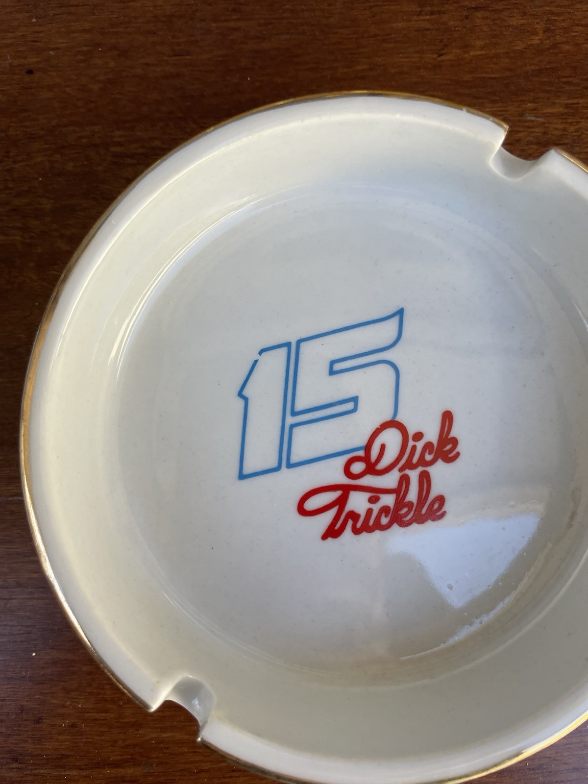 Vintage Dick Trickle #15 NASCAR Driver Auto Racing Rare Ashtray
