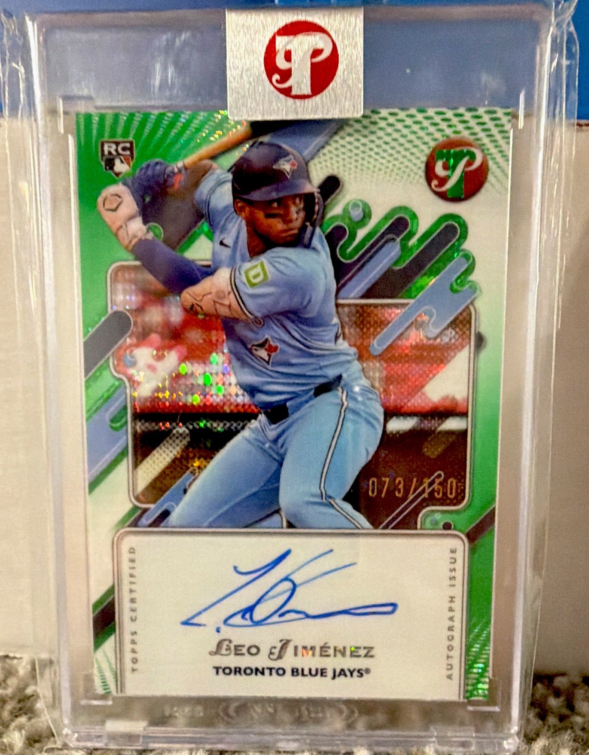 2025 Pristine Leo Jimenez Pristine Autographs Green /150 & Base verison PA-LJ