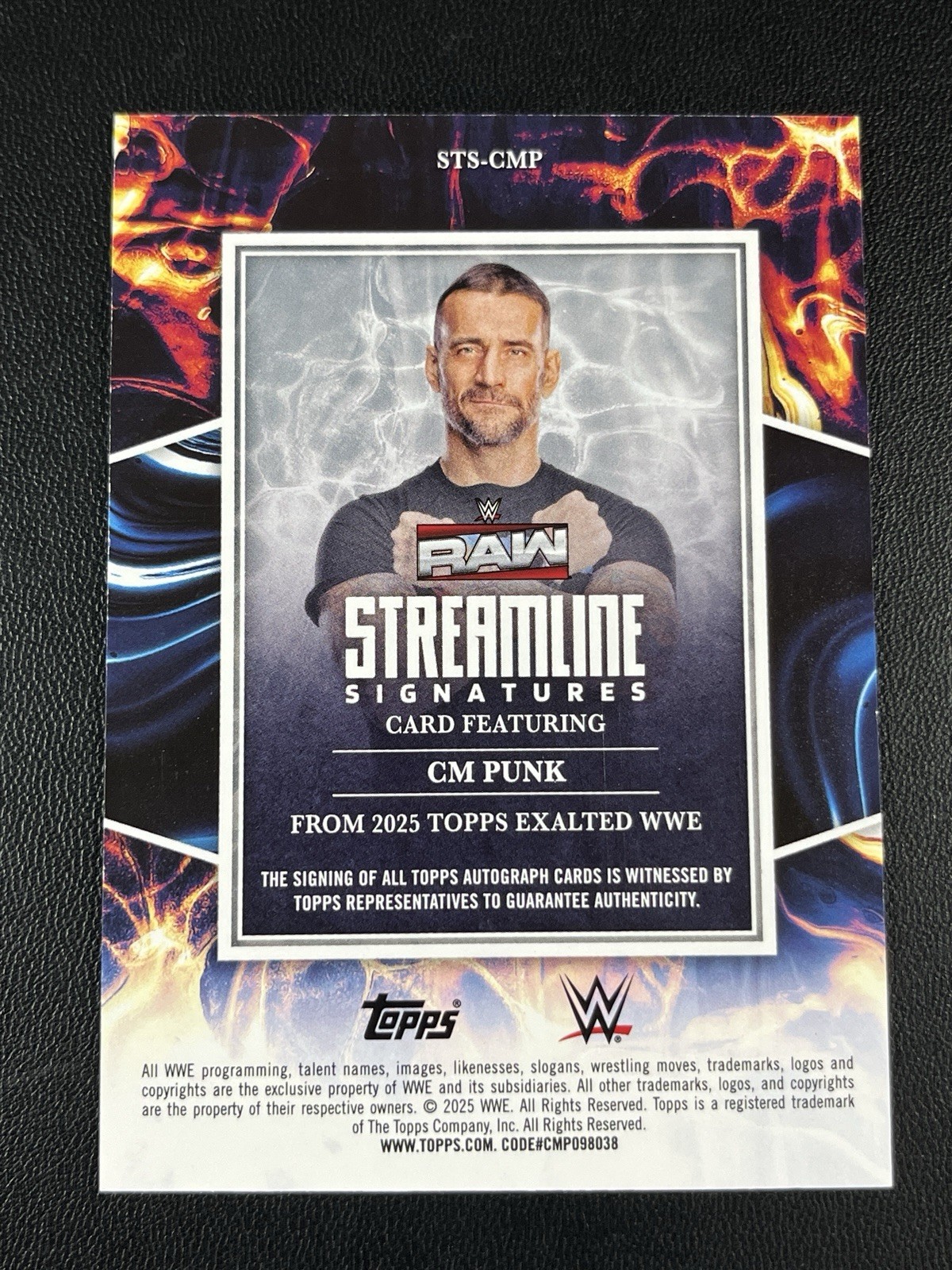 2025 Topps Exalted CM Punk Streamline Signatures Green Auto /50