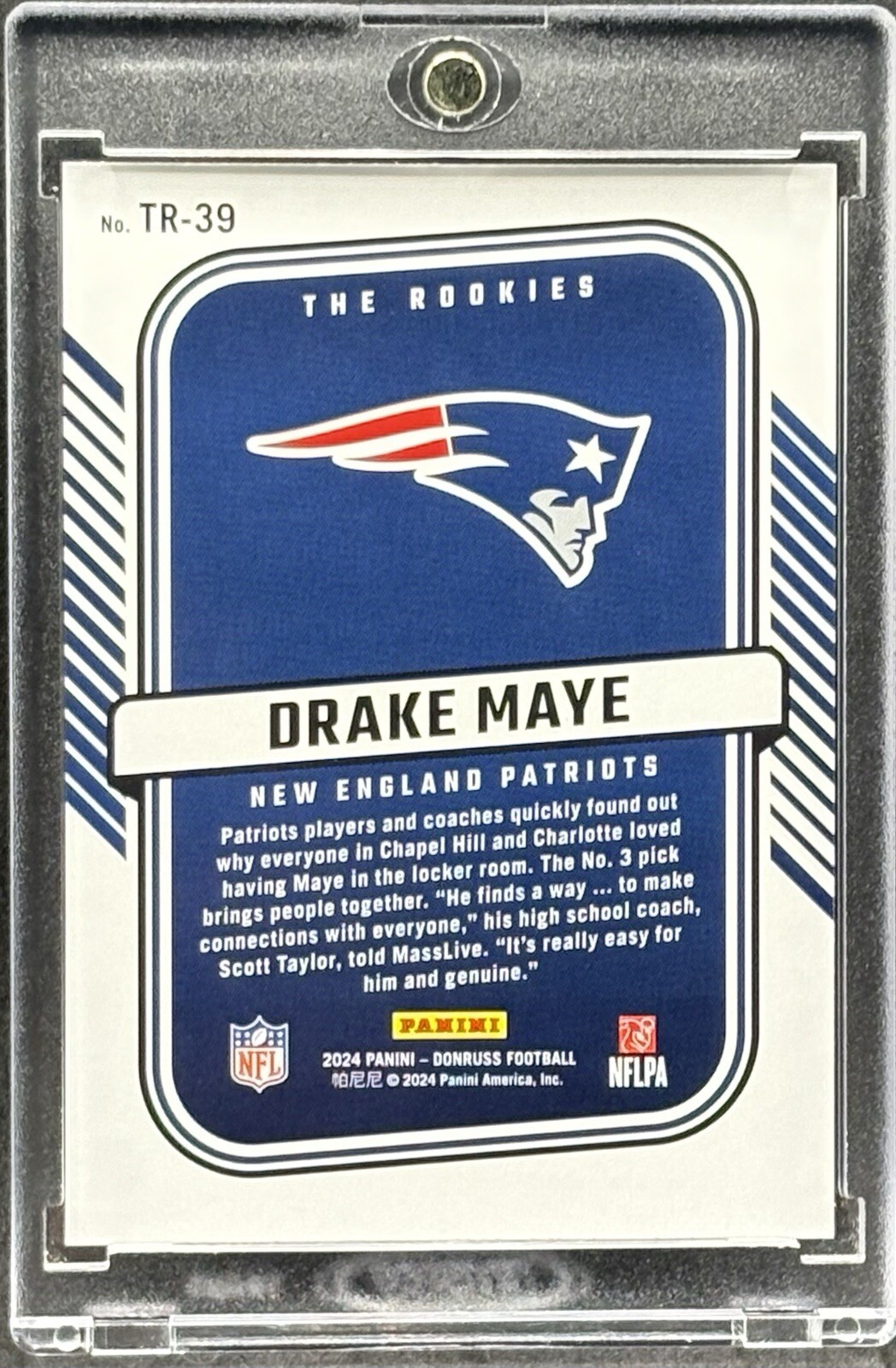 Drake Maye RARE ROOKIE CHECKER EFRACTOR INVESTMENT CARD SSP PATRIOTS ROTY MINT