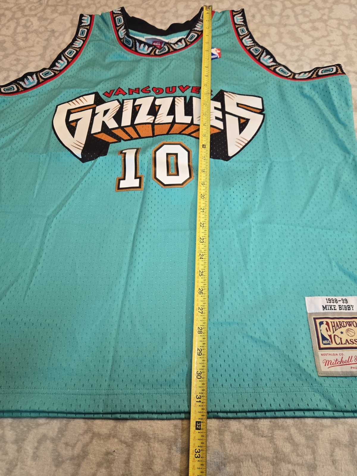 Mitchell & Ness Mike Bibby #10 Vancouver Grizzlies Swingman Jersey XXL NBA Teal
