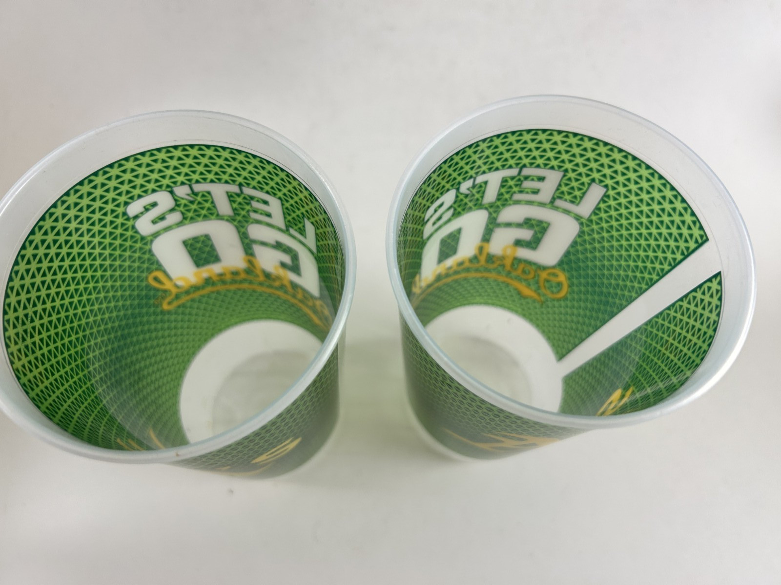 LOT OF 2 OAKLAND A’S PLASTIC DRINKING CUPS BPA FREE