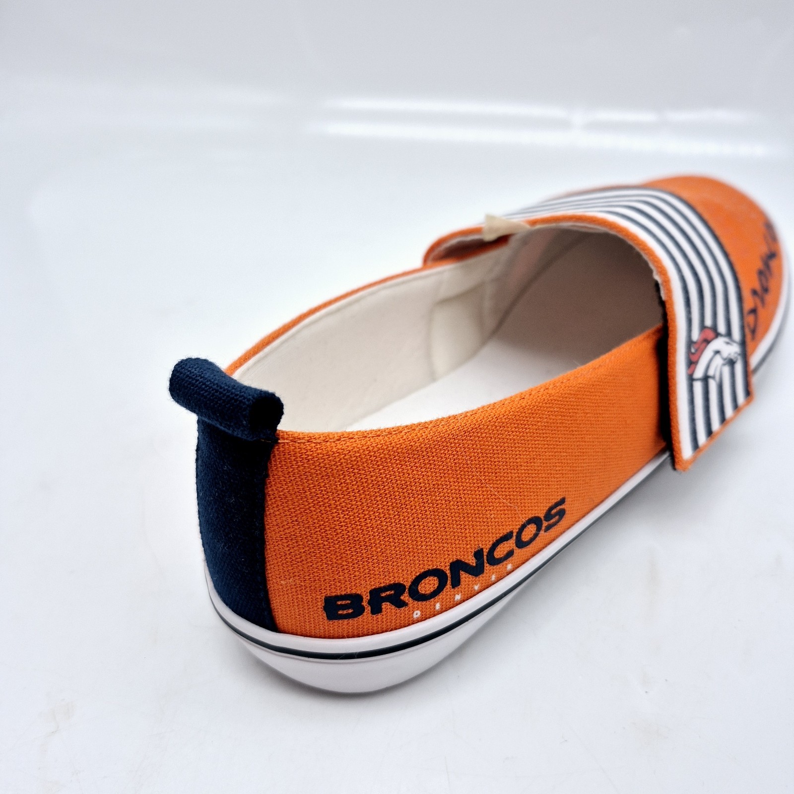Denver Broncos NFL Womens Slip On Shoes Size 8.5 Flap Orange New