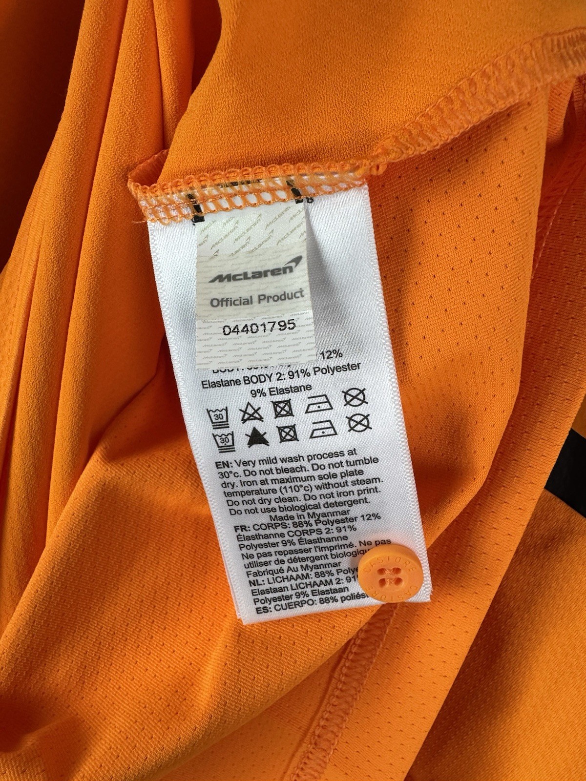 New McLaren Formula 1 Mens XL 2XL Team 2025 Polo Shirt Castore Papaya Orange F1