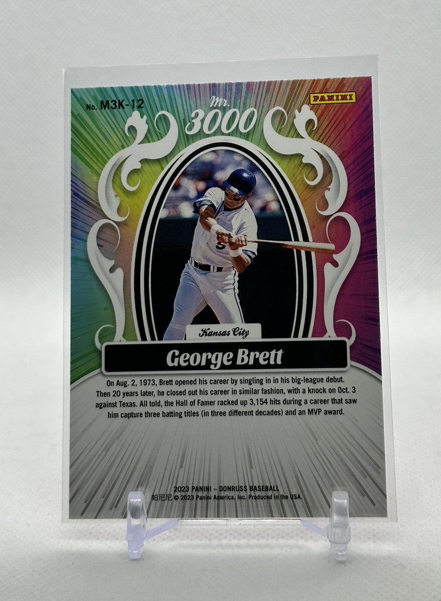 George Brett 2023 Donruss #M3K-12 Pink Fireworks Mr. 3000 K.C. Royals HoF