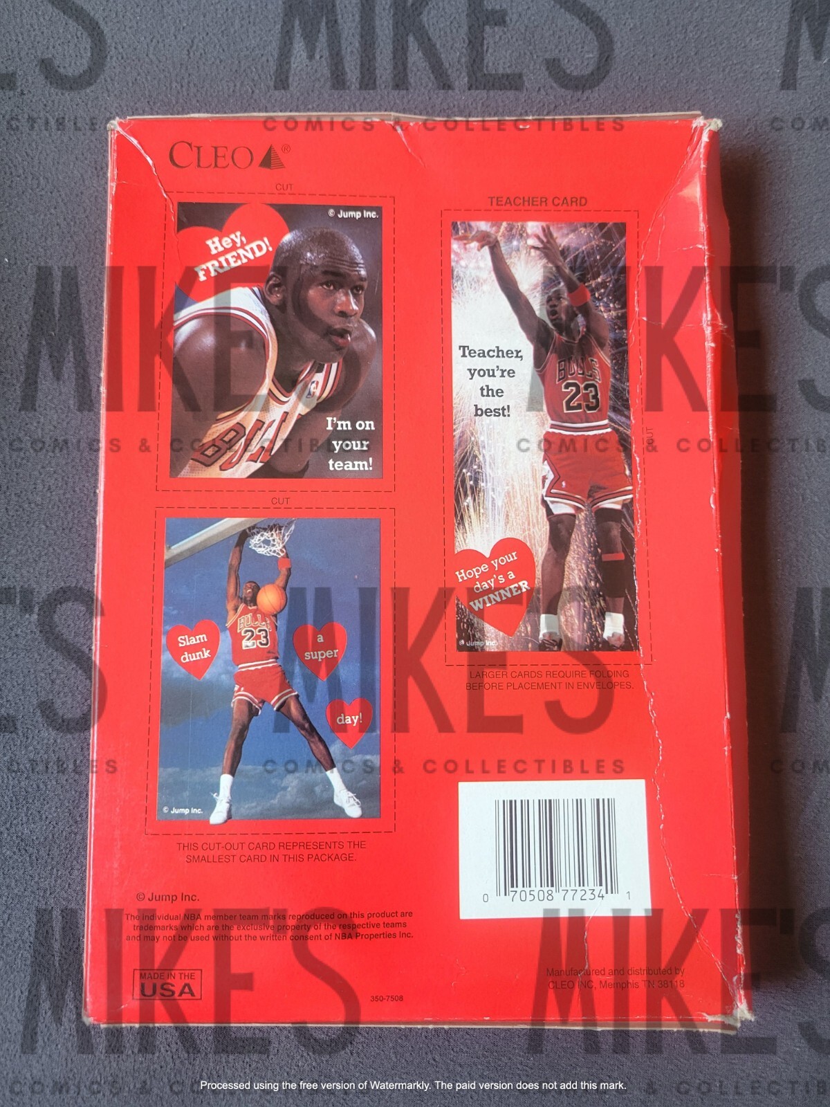 Cleo Michael Jordan Valentines Cards | Unopened Box of 38 Valentine Day Cards