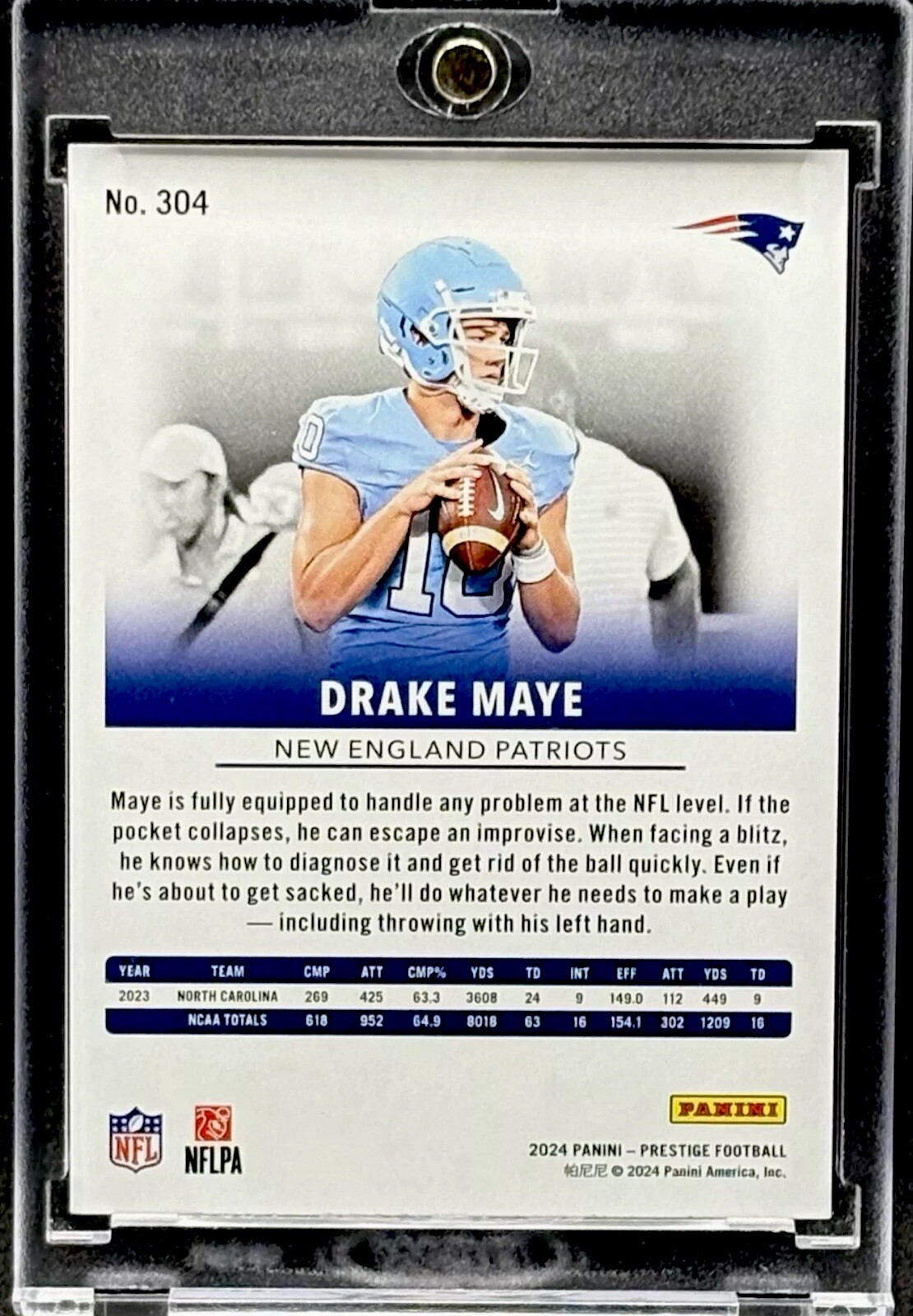 Drake Maye RARE ROOKIE DIAMOND REFRACTOR INVESTMENT CARD SSP PATRIOTS ROTY MINT