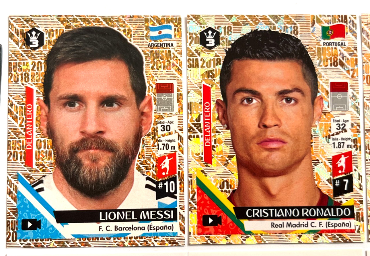 2018 WORLD CUP RUSSIA Album Hardcover Black Edition + Full Set 380/380 MESSI CR7
