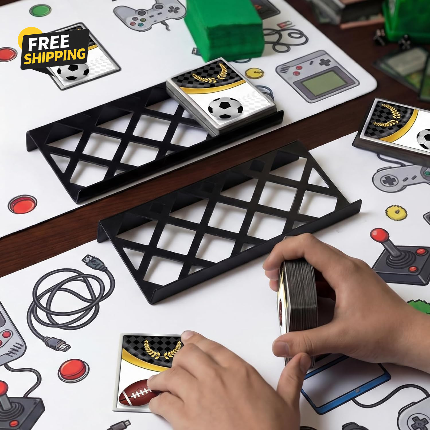 24 Pcs Trading Card Risers for Display Case Acrylic Modular Display Risers