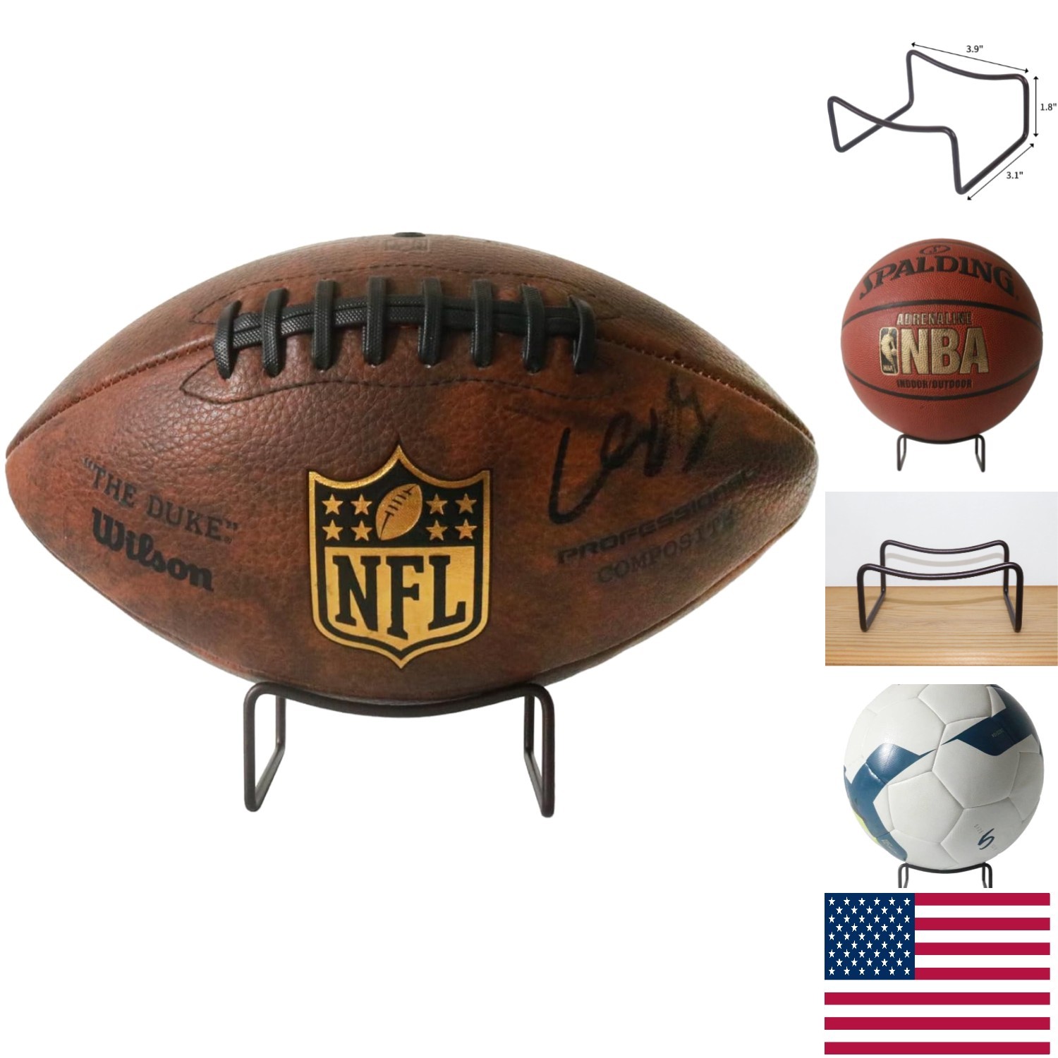 Pedestal Base Bronze Ball Stand for Displaying Autographed Sports Memorabilia