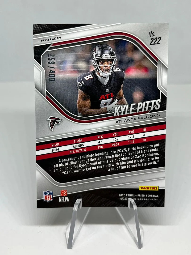 Kyle Pitts 2025 Panini Prizm Pandora /400 Card #222 Falcons