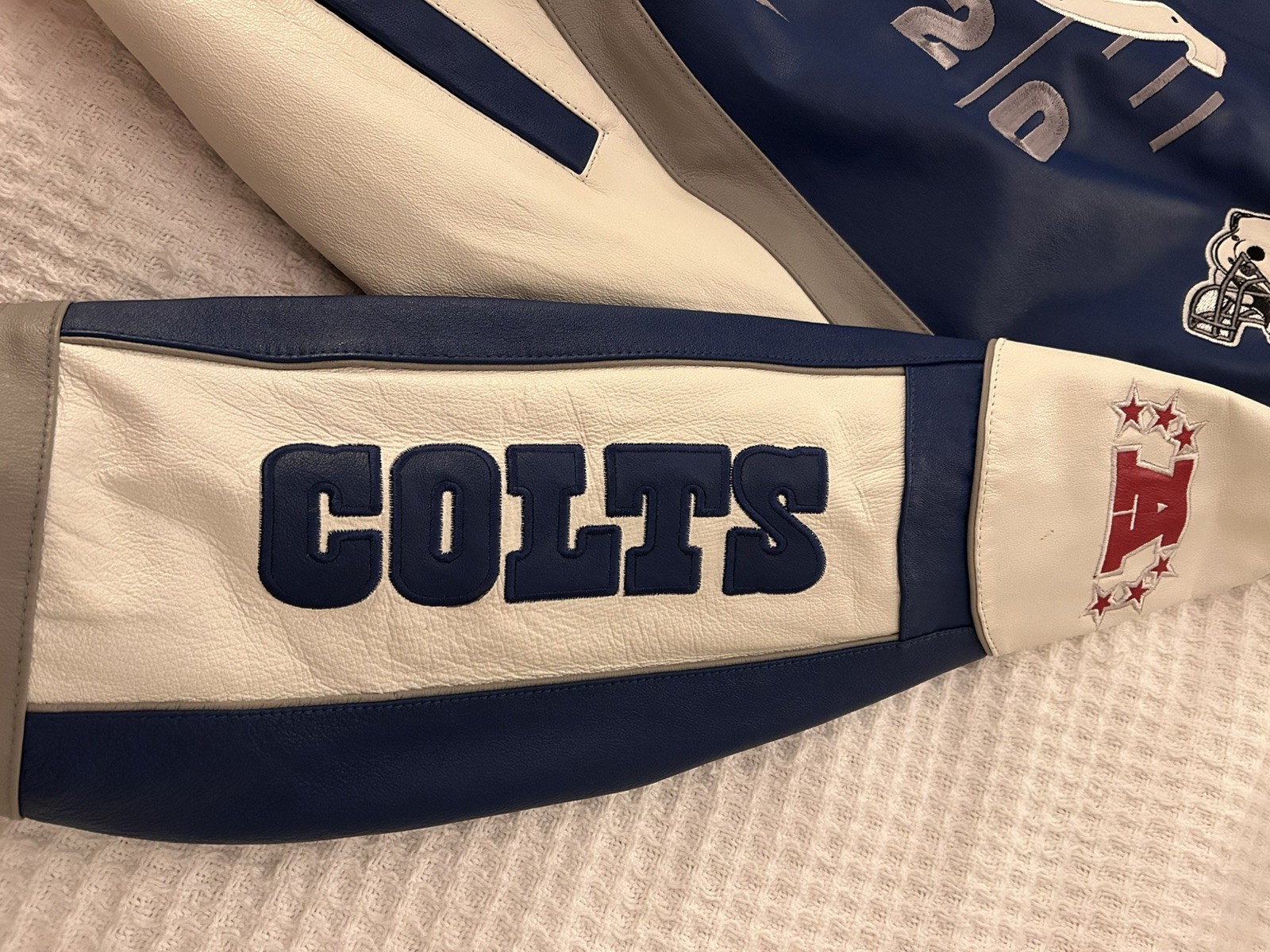 Indianapolis Colts NFL Genuine Leather G-III Leather Jacket XXL Embroidered Logo