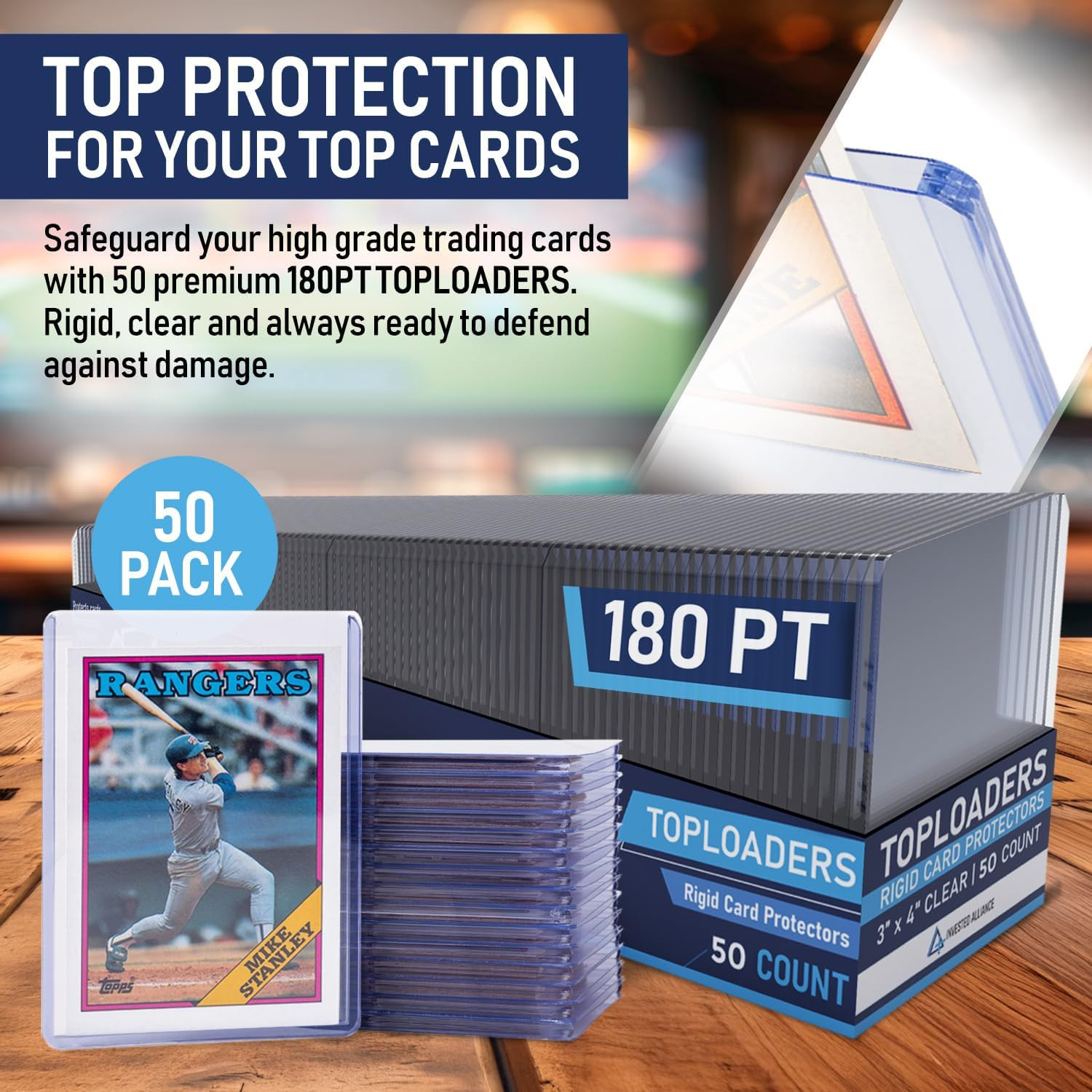Premium Seamless 20PT – 360PT Thick Top Loaders for Cards | Top Loader Card Hold