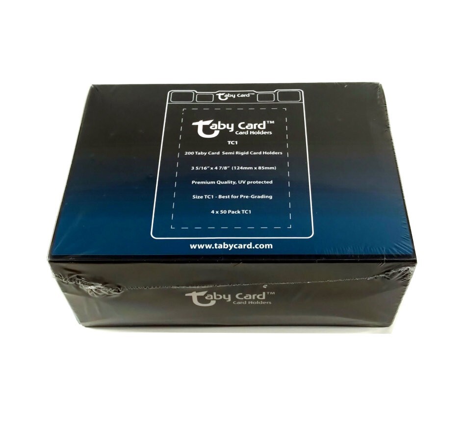 2000 Ct. Case Taby Card™ TC1 Semi Rigid Card Holders – 200 ea. x 10 Boxes