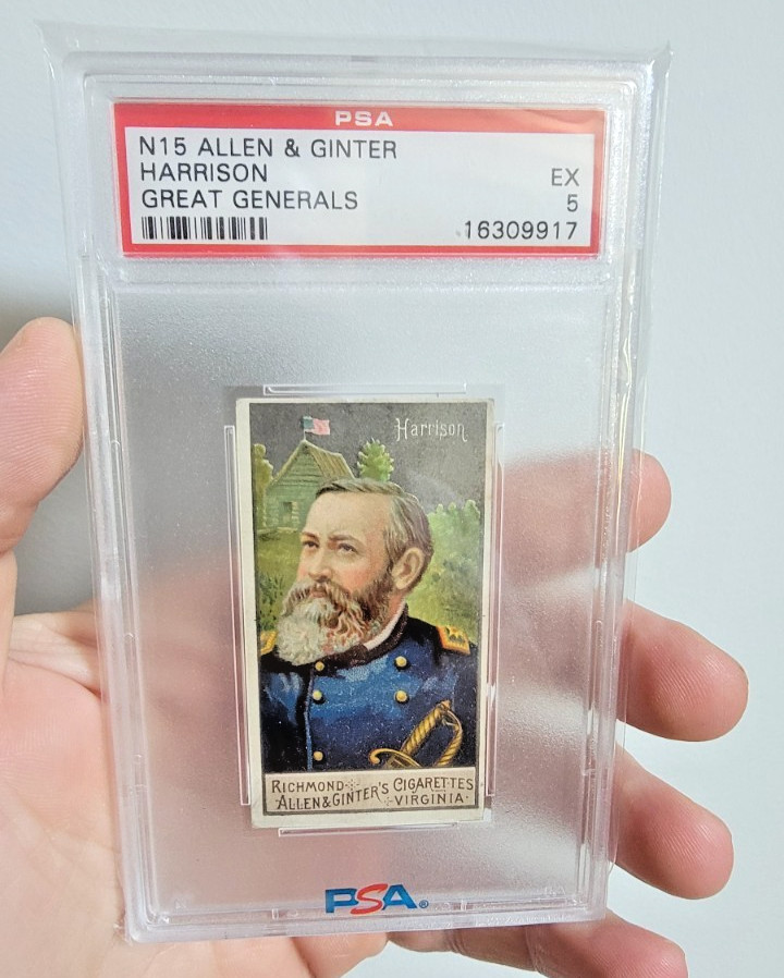 1888 N15 Allen & Ginter Great Generals ~ HARRISON ~ PSA 5 ~ Excellent ~ Tough
